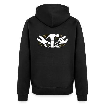 Artisan - Veste à capuche bio Premium Unisexe - noir - Dos - Nico (187cm)