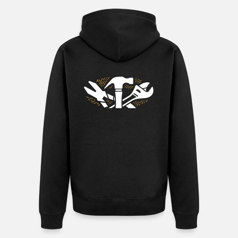 Handwerker - Unisex Premium Bio Zip Hoodie - Schwarz