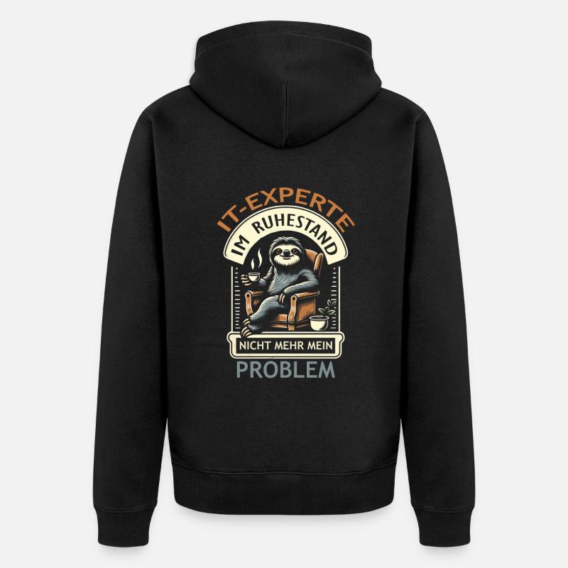 IT Experte - Unisex Premium Bio Zip Hoodie - Schwarz