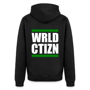 Wrld ctizn - world citizen - Veste à capuche bio Premium Unisexe - noir - Dos - Nico (187cm)