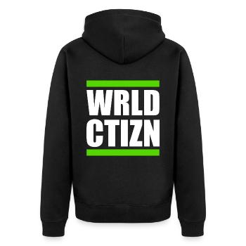 world citizen - Wrld ctizn - Veste à capuche bio Premium Unisexe - noir - Dos - Nico (187cm)
