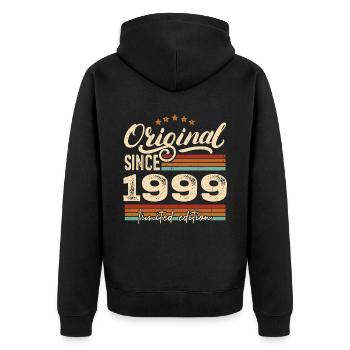 Original 1999 Vintage - Cadeau D’anniversaire 1999 - Veste à capuche bio Premium Unisexe - noir - Dos - Nico (187cm)
