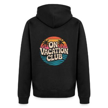 Vacation Club Festival d’été Vacances à la plage - Veste à capuche bio Premium Unisexe - noir - Dos - Nico (187cm)