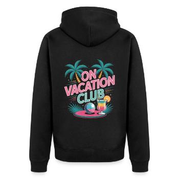 Vacation Club Festival d’été Vacances à la plage - Veste à capuche bio Premium Unisexe - noir - Dos - Nico (187cm)
