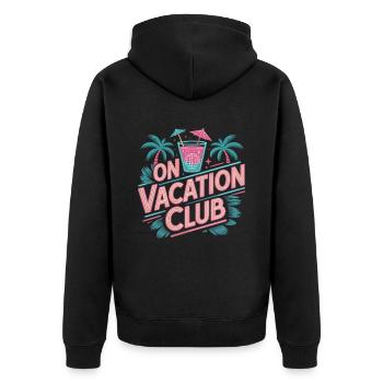 Vacation Club Festival d’été Vacances à la plage - Veste à capuche bio Premium Unisexe - noir - Dos - Nico (187cm)