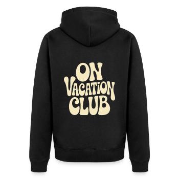 Vacation Club Festival d’été Vacances à la plage - Veste à capuche bio Premium Unisexe - noir - Dos - Nico (187cm)