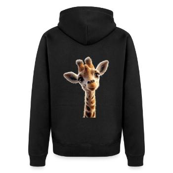 Girafe Afrique Amour Safari Nature sauvage Girafes mignonnes - Veste à capuche bio Premium Unisexe - noir - Dos - Nico (187cm)