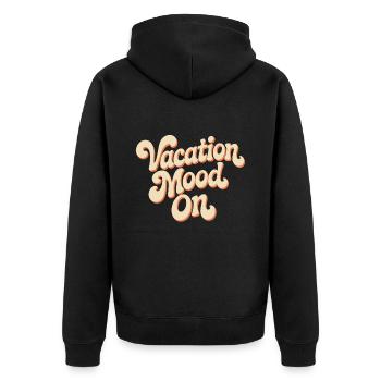 Vacation Mood On Sommer Festival Reise Club Urlaub - Unisex Premium Bio Zip Hoodie - Schwarz - Hinten - Nico (187cm)