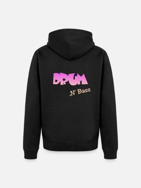 Drum n Bass, Techno, Minimal - Unisex Premium Bio Zip Hoodie - Schwarz