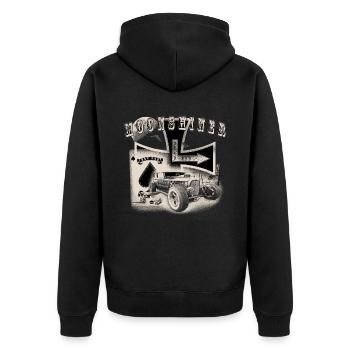 Hot Rod Moonshiner - Veste à capuche bio Premium Unisexe - noir - Dos - Nico (187cm)