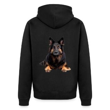 Berger belge - Veste à capuche bio Premium Unisexe - noir - Dos - Nico (187cm)