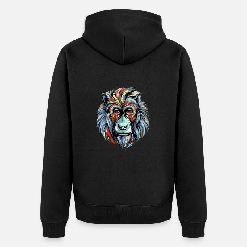 Kajou le mandrill - Veste à capuche bio Premium Unisexe - noir