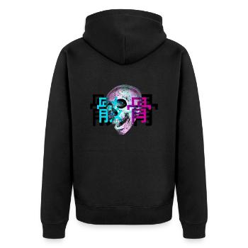 Gaikotsu - Unisex Premium Bio Zip Hoodie - Schwarz - Hinten - Nico (187cm)