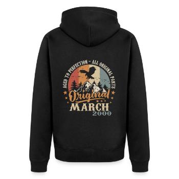 March 2000 Jubilee 2000 Legends March 2000 - Unisex Premium Organic Zip Hoodie - black - Back - Nico (187cm)