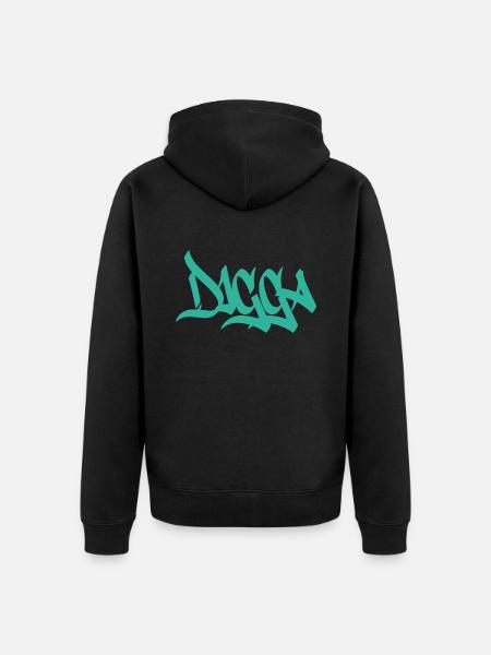 Digga - Unisex Premium Bio Zip Hoodie - Schwarz
