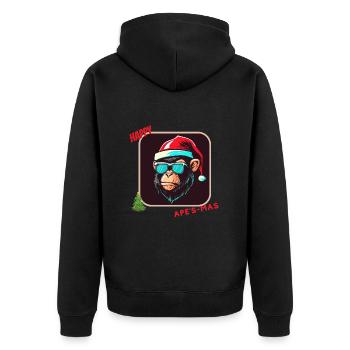happy ape's mas - Veste à capuche bio Premium Unisexe - noir - Dos - Nico (187cm)