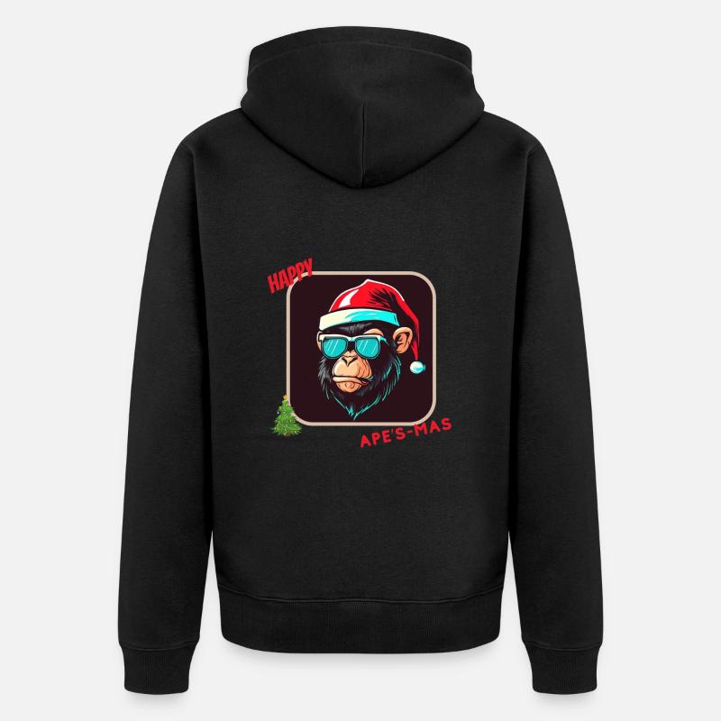 happy ape's mas - Veste à capuche bio Premium Unisexe - noir