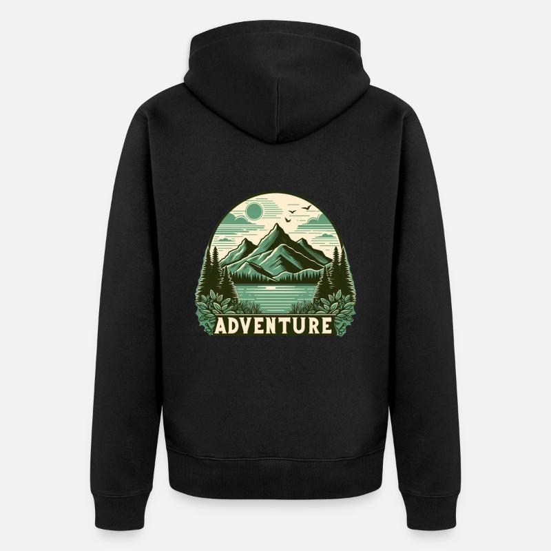 Aventure - Veste à capuche bio Premium Unisexe - noir