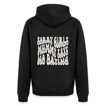 Désolée, la maman dit qu’il n’y a pas de rendez-vous - Veste à capuche bio Premium Unisexe - noir - Dos - Nico (187cm)