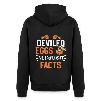 Deviled Eggs Valeur nutritive - Veste à capuche bio Premium Unisexe - noir - Dos - Nico (187cm)