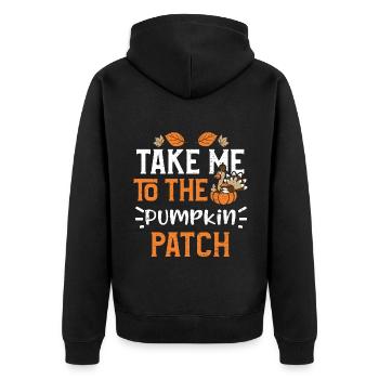 Take Me To The Pumpkin Patch - Unisex Premium Organic Zip Hoodie - black - Back - Nico (187cm)