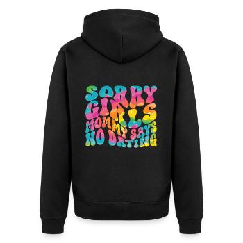 Tut Mir Leid Mädchen Mutti Sagt Kein Dating - Unisex Premium Bio Zip Hoodie - Schwarz - Hinten - Nico (187cm)