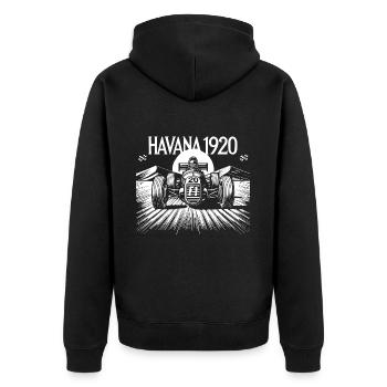 Voiture de course vintage T shirt Havana Retro Look Homme - Veste à capuche bio Premium Unisexe - noir - Dos - Nico (187cm)