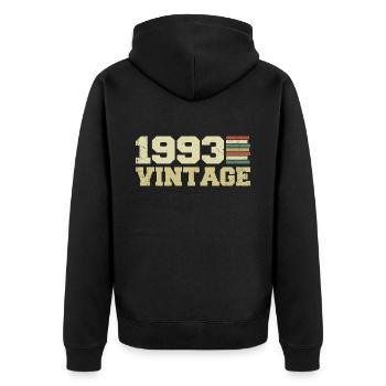 1993 Birthday Gift 1993 Vintage 1993 Gift - Unisex Premium Organic Zip Hoodie - black - Back - Nico (187cm)