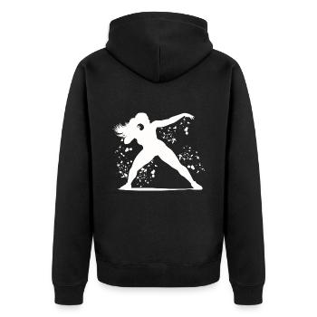 Lanceur de poids Colorsplash Lancer de poids - Veste à capuche bio Premium Unisexe - noir - Dos - Nico (187cm)