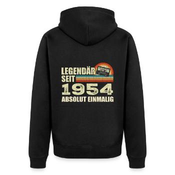 Légendaire depuis 1954 - absolument unique - Veste à capuche bio Premium Unisexe - noir - Dos - Nico (187cm)
