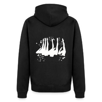 Artistic Swim Team Synchronschwimmen - Unisex Premium Bio Zip Hoodie - Schwarz - Hinten - Nico (187cm)