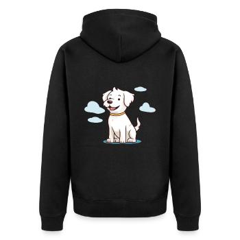 Conception de chien mignon pour les propriétaires de chiens - Veste à capuche bio Premium Unisexe - noir - Dos - Nico (187cm)