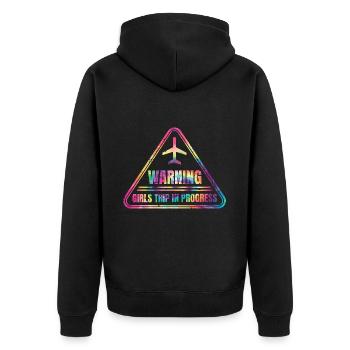 Attention Girls Trip en cours - Veste à capuche bio Premium Unisexe - noir - Dos - Nico (187cm)