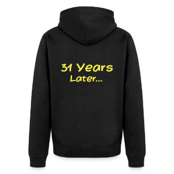 31 Jahre später Lustige Geburtstagsgeschenke, 31. Geburtstag - Unisex Premium Bio Zip Hoodie - Schwarz - Hinten - Nico (187cm)