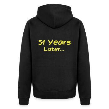51 Jahre später Lustige Geburtstagsgeschenke, 51. Geburtstag - Unisex Premium Bio Zip Hoodie - Schwarz - Hinten - Nico (187cm)