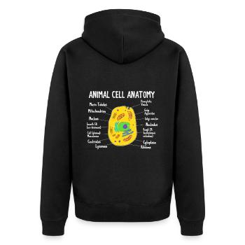 Anatomie de la biologie cellulaire animale Biologiste Science - Veste à capuche bio Premium Unisexe - noir - Dos - Nico (187cm)
