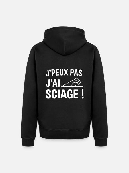 I can't, I saw! - Unisex Premium Organic Zip Hoodie - black