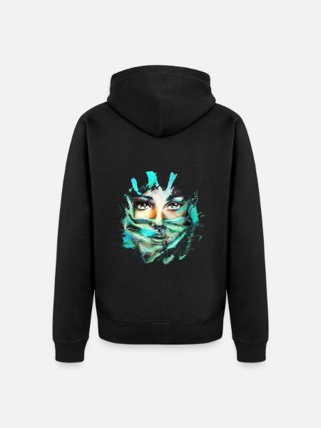 AU COMPTOIR DU DESERT - Veste à capuche bio Premium Unisexe - noir