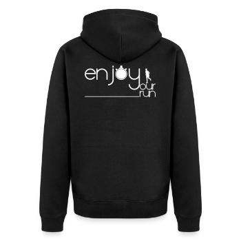 Enjoy your run - Veste à capuche bio Premium Unisexe - noir - Dos - Nico (187cm)