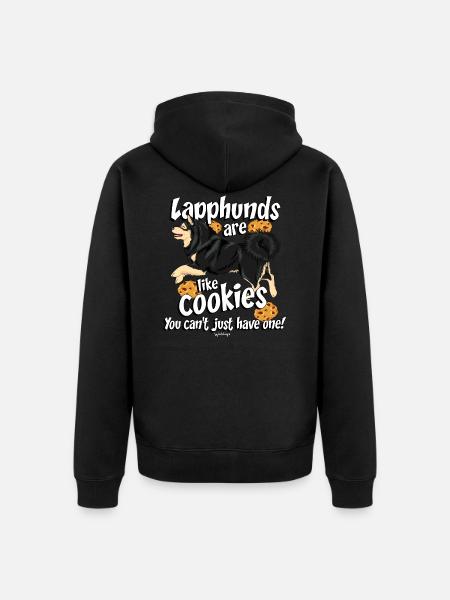 lapphundcookies4 - Unisex Premium Organic Zip Hoodie - black