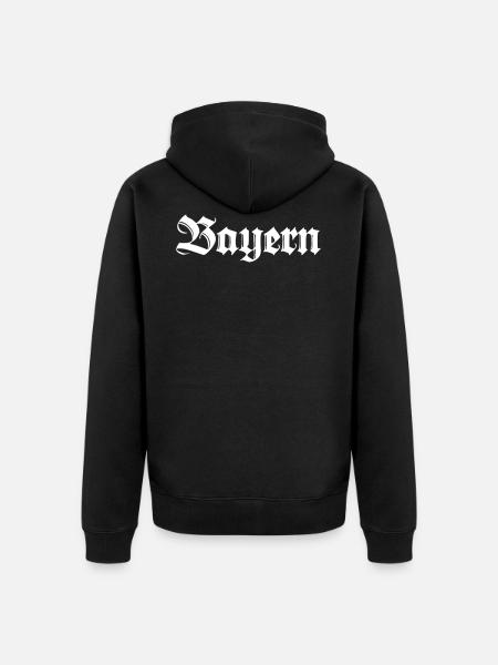 bayern - Unisex Premium Bio Zip Hoodie - Schwarz