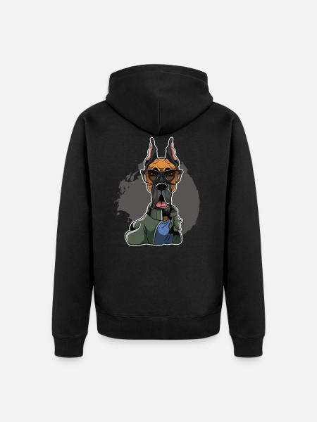 Great Dane - Great Dane - Unisex Premium Organic Zip Hoodie - black