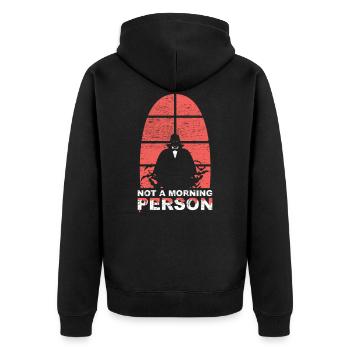 Les vampires d'Halloween ne sont pas une personne du matin - Veste à capuche bio Premium Unisexe - noir - Dos - Nico (187cm)