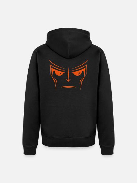 COMIC CARTOON SUPERHELD SUPERHERO - Unisex Premium Bio Zip Hoodie - Schwarz