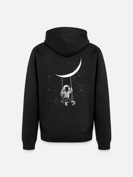 espace - Veste à capuche bio Premium Unisexe - noir