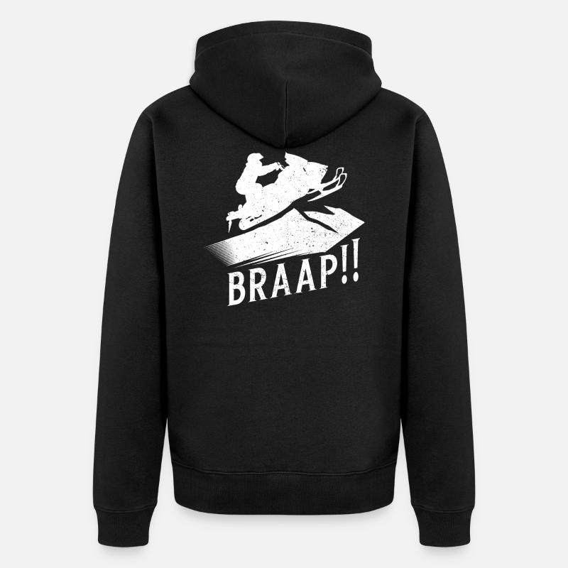 BRAAP !! - Unisex Premium Bio Zip Hoodie - Schwarz