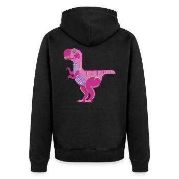 Dinosaure T-Rex - Veste à capuche bio Premium Unisexe - noir - Dos - Nico (187cm)