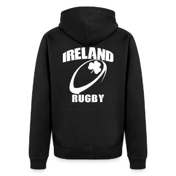 Irlande - Veste à capuche bio Premium Unisexe - noir - Dos - Nico (187cm)