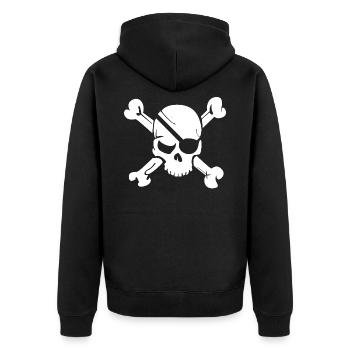 Mort crâne tête crâne - Veste à capuche bio Premium Unisexe - noir - Dos - Nico (187cm)