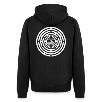 Maze Tekno 23 - Veste à capuche bio Premium Unisexe - noir - Dos - Nico (187cm)